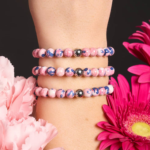 Bracelet Macramé Porcelaine Picasso | Porcelet Bleu